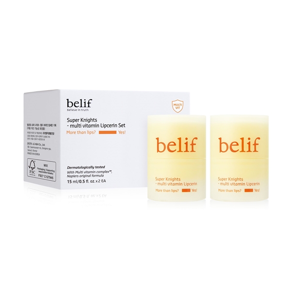 belif Super Knights Lipcerin Duo set